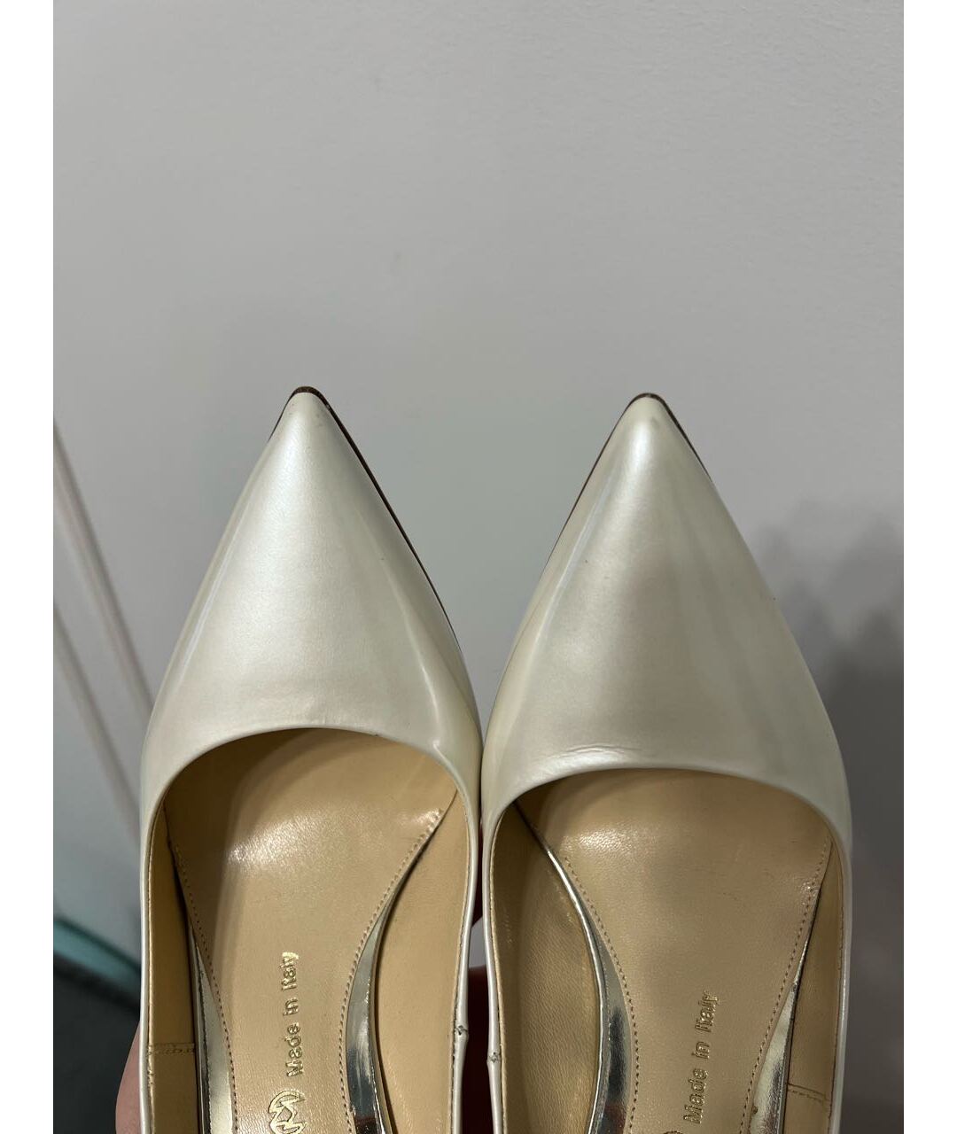 NANDO MUZI Золотые кожаные туфли, фото 5