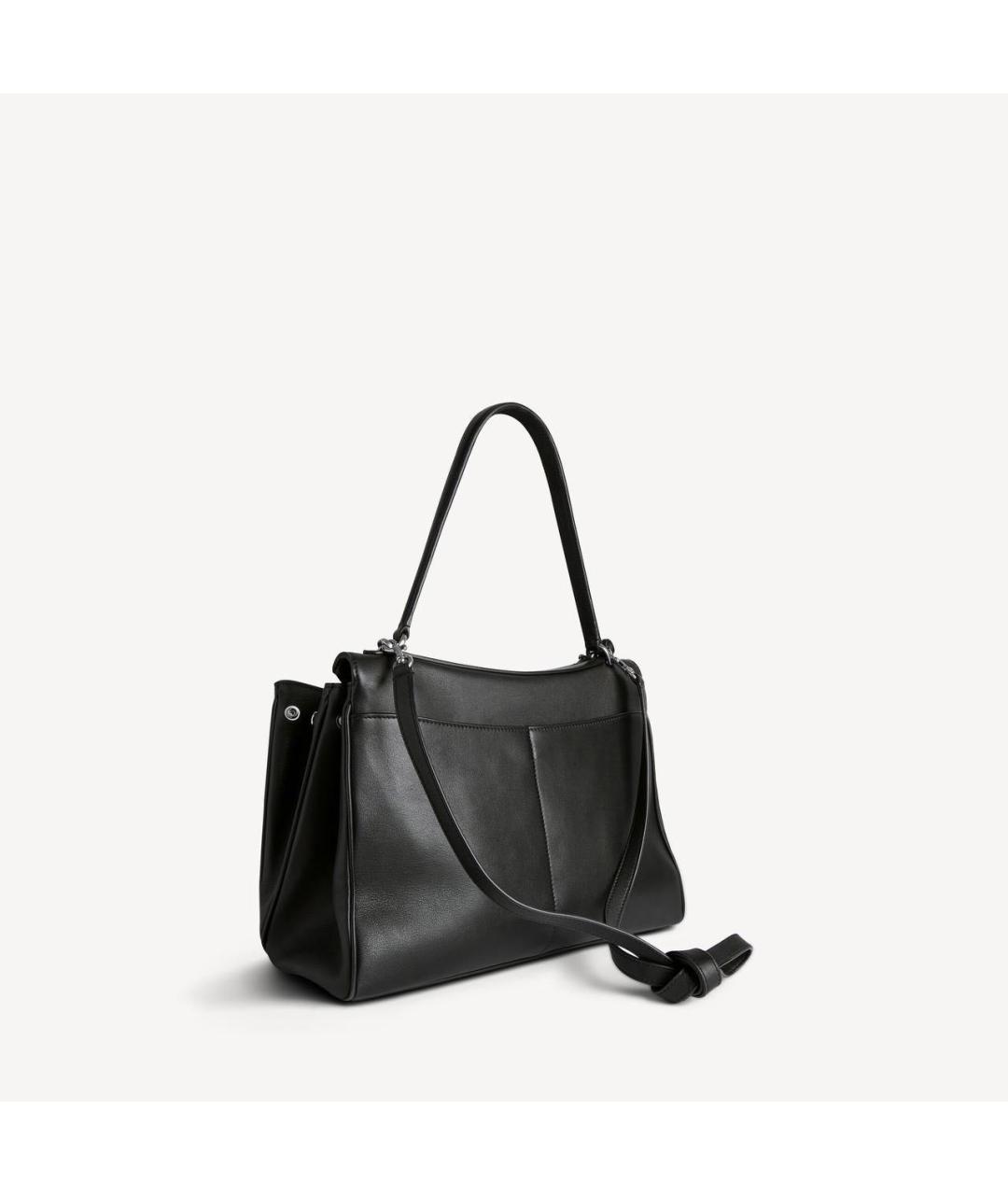 BALENCIAGA Черная кожаная сумка тоут, фото 3