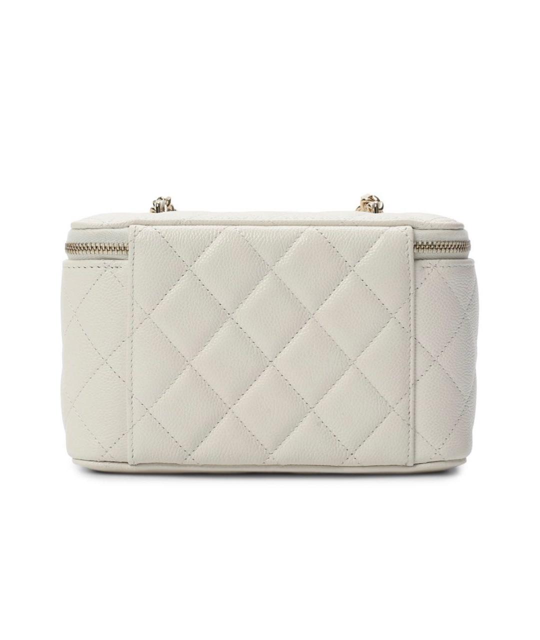 CHANEL Белая кожаная сумка через плечо, фото 7