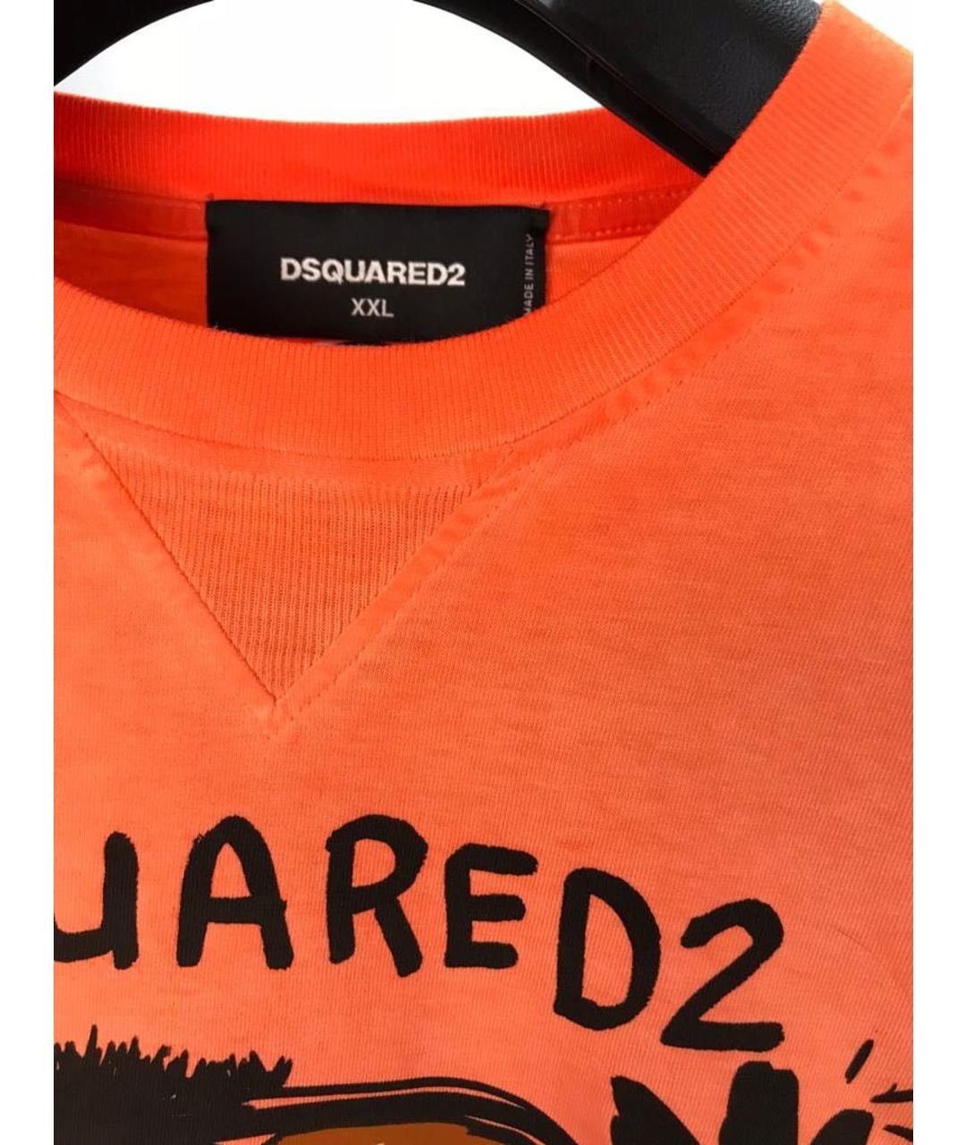 DSQUARED2 Оранжевая хлопковая футболка, фото 5