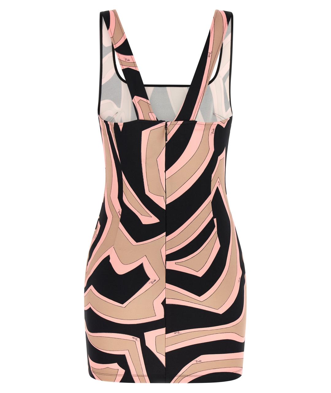 EMILIO PUCCI Розовое вискозное повседневное платье, фото 2