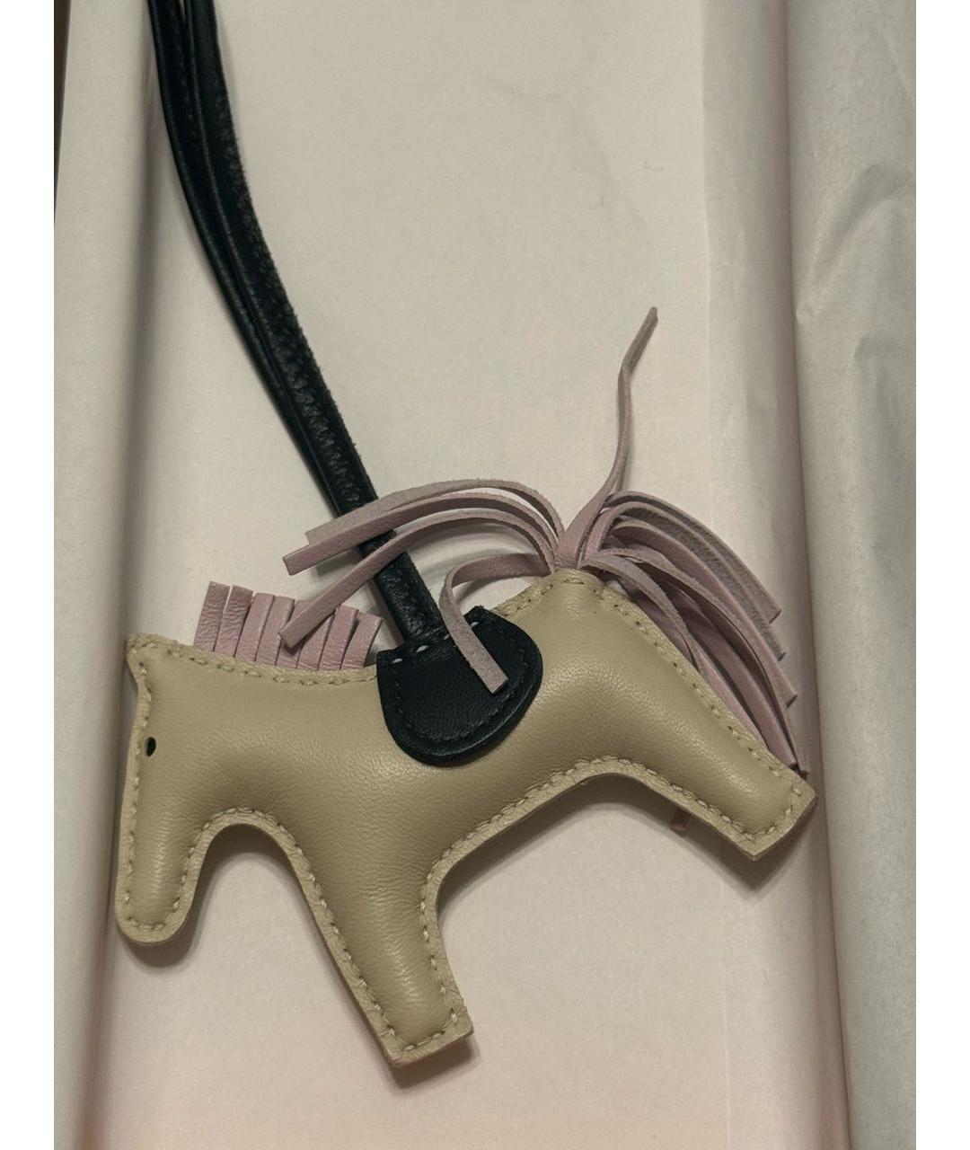 HERMES Бежевый брелок, фото 2