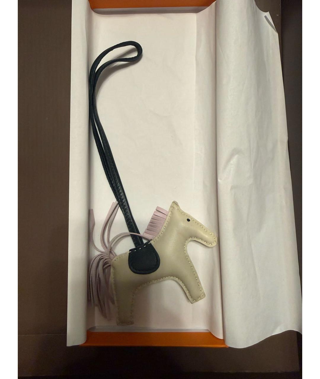 HERMES Бежевый брелок, фото 4