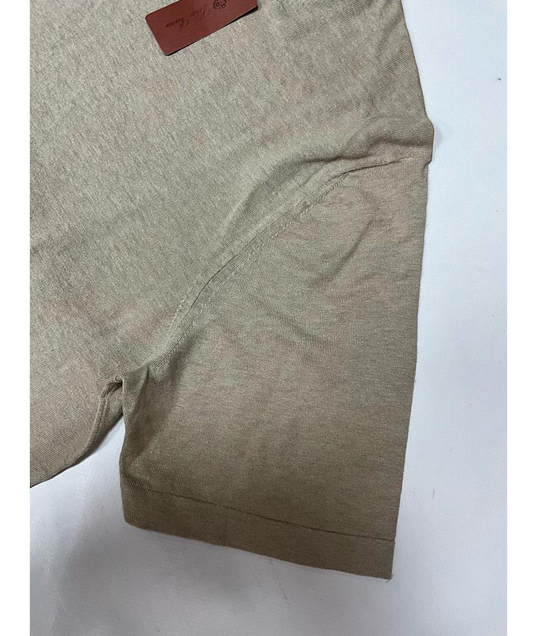 LORO PIANA Белый льняной джемпер / свитер, фото 5