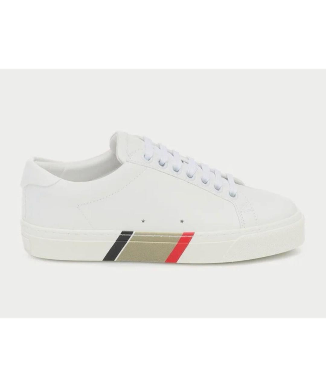 BURBERRY Белые кожаные кеды, фото 5