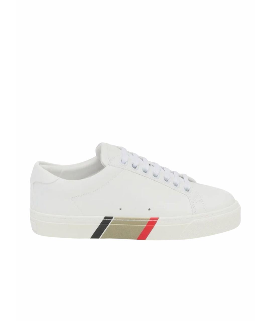 BURBERRY Белые кожаные кеды, фото 1