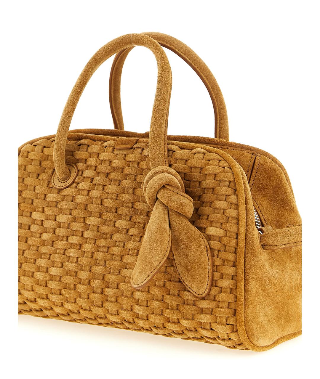 JACQUEMUS Бежевая замшевая сумка тоут, фото 2