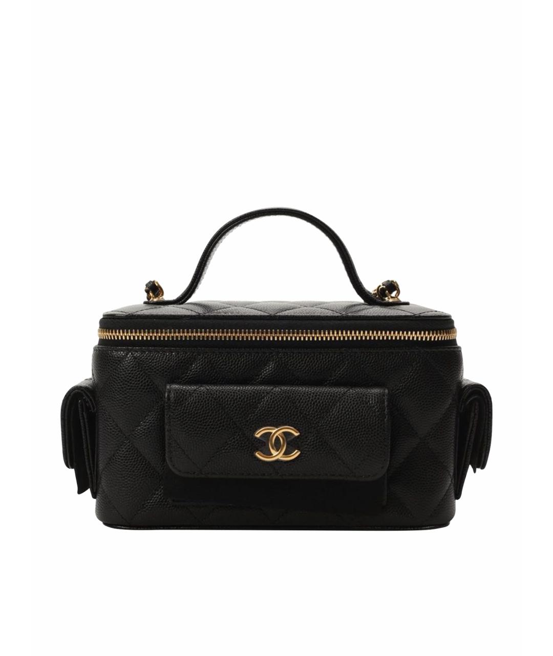 CHANEL Черная кожаная сумка через плечо, фото 1