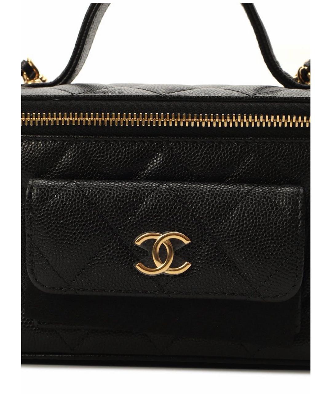 CHANEL Черная кожаная сумка через плечо, фото 6