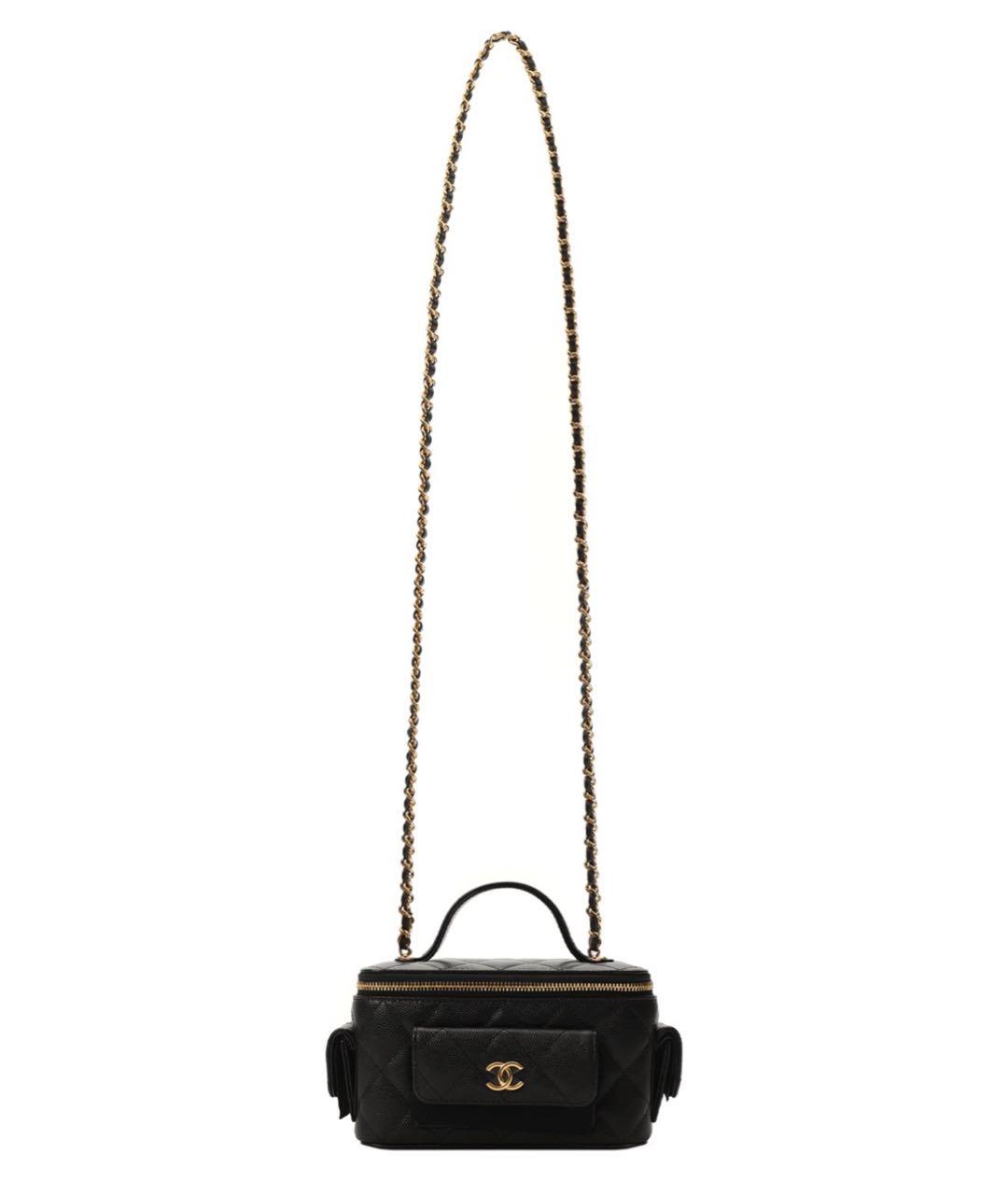 CHANEL Черная кожаная сумка через плечо, фото 7