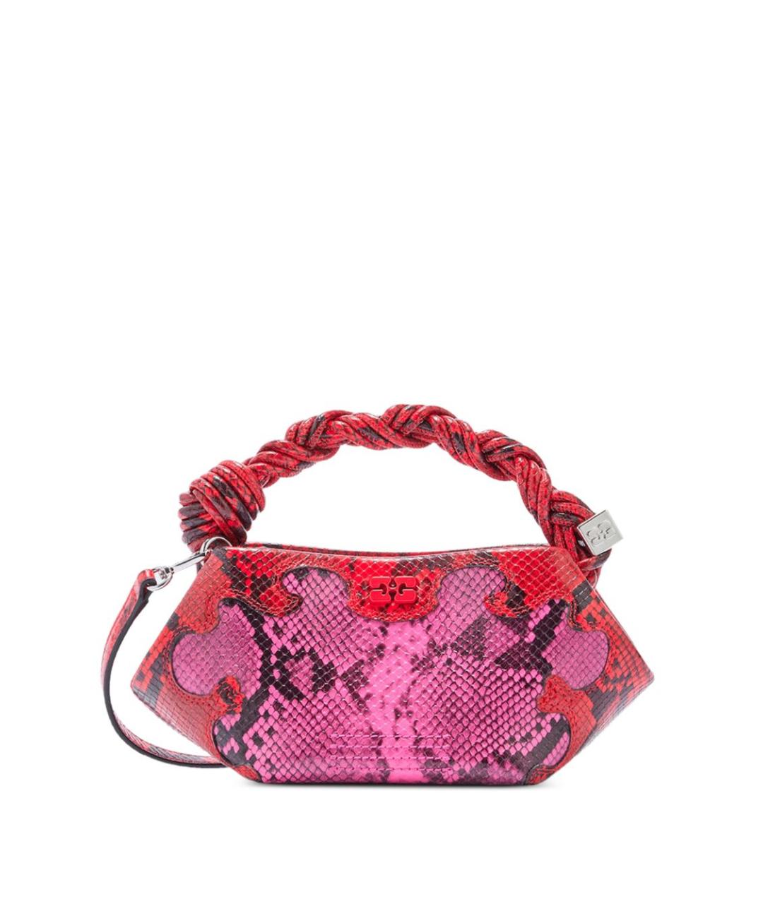 GANNI Розовая синтетическая сумка с короткими ручками, фото 1