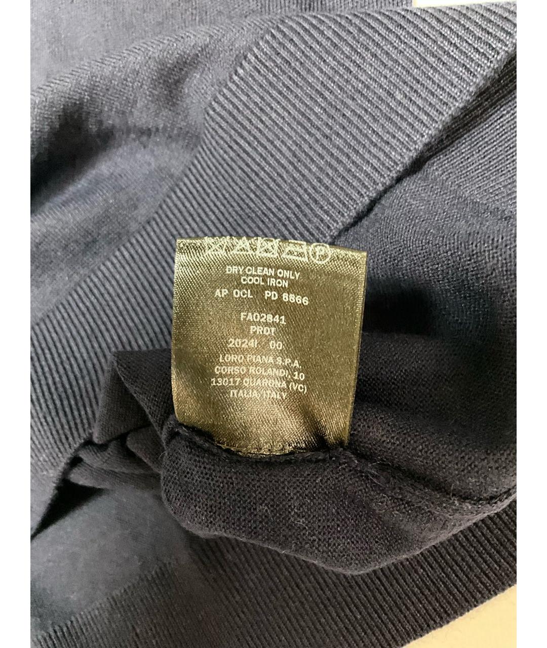 LORO PIANA Синий кашемировый джемпер / свитер, фото 5