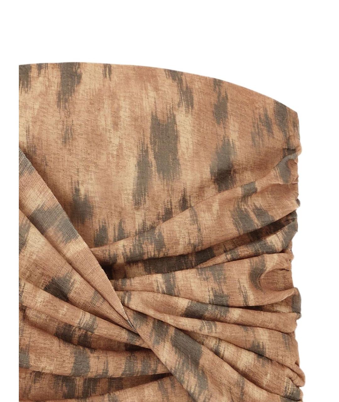 GANNI Коричневая полиэстеровая майка, фото 2