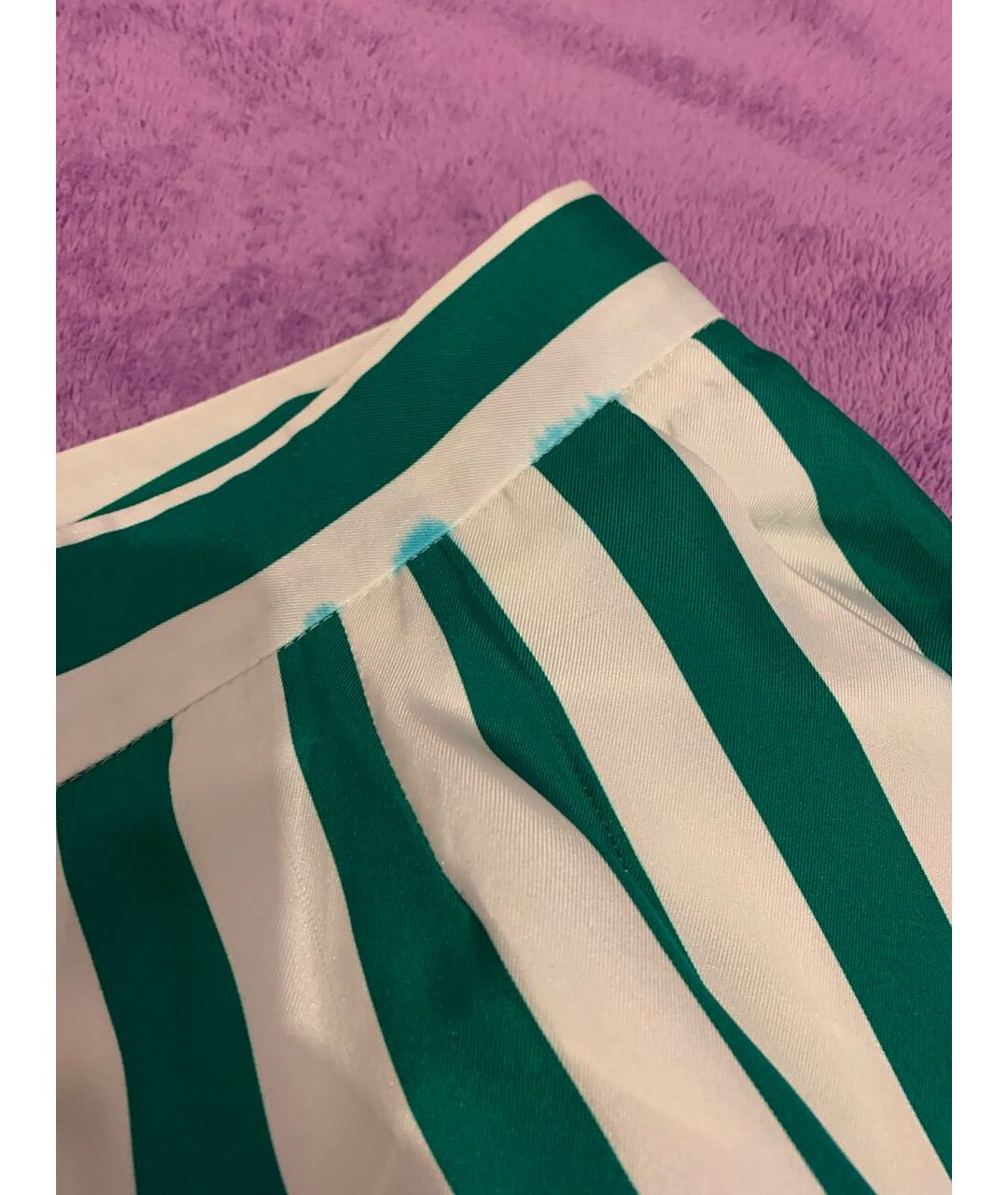 DOLCE&GABBANA Зеленые шелковые прямые брюки, фото 4