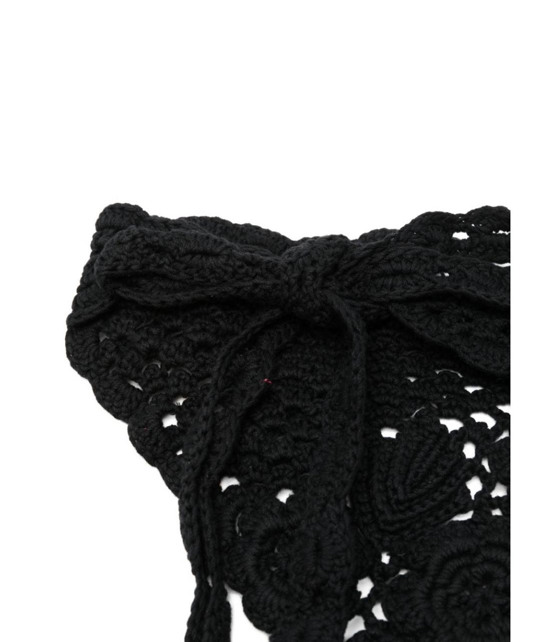 GANNI Черная хлопковая повязка на голову, фото 3