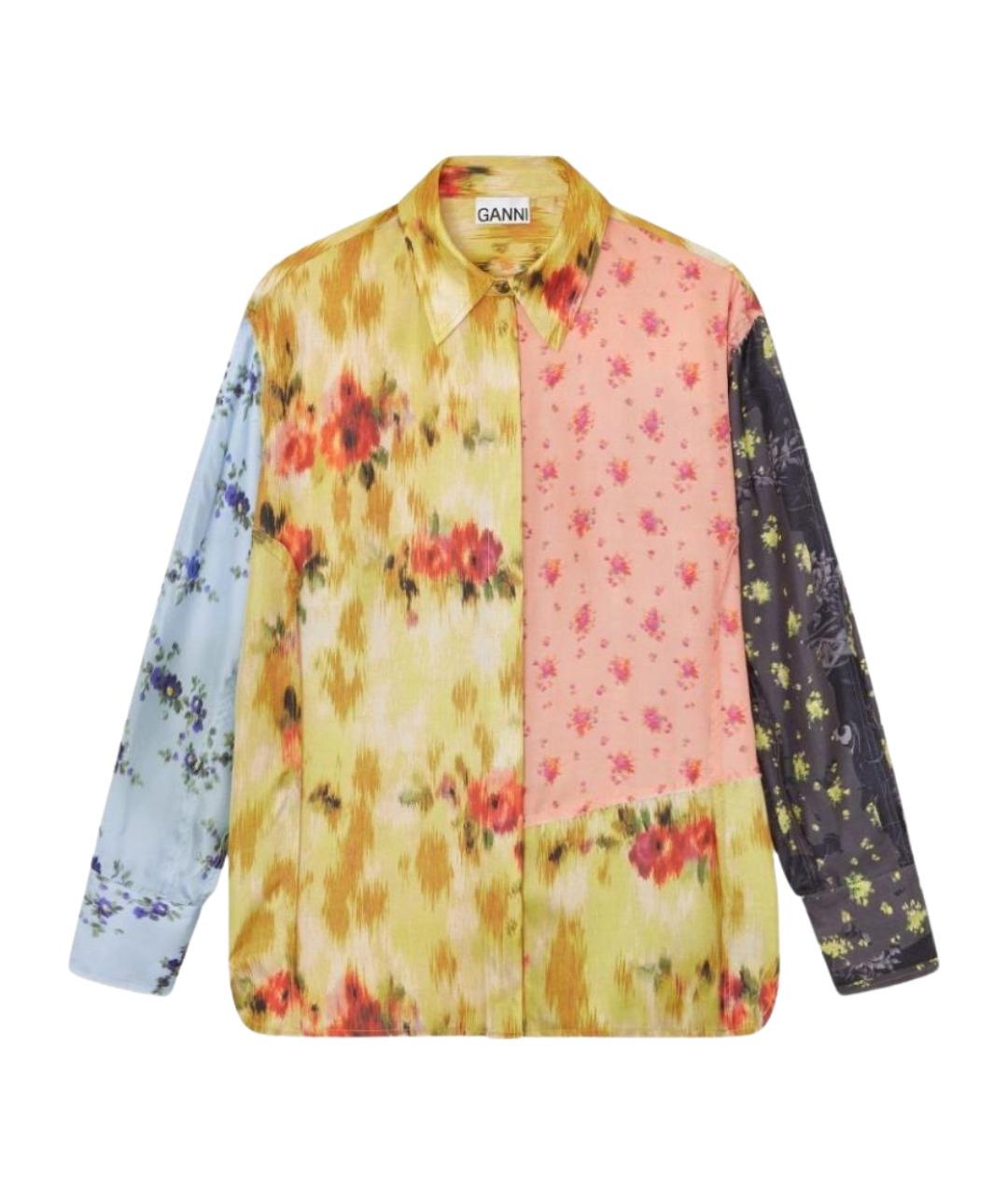 GANNI Мульти шелковая рубашка, фото 1