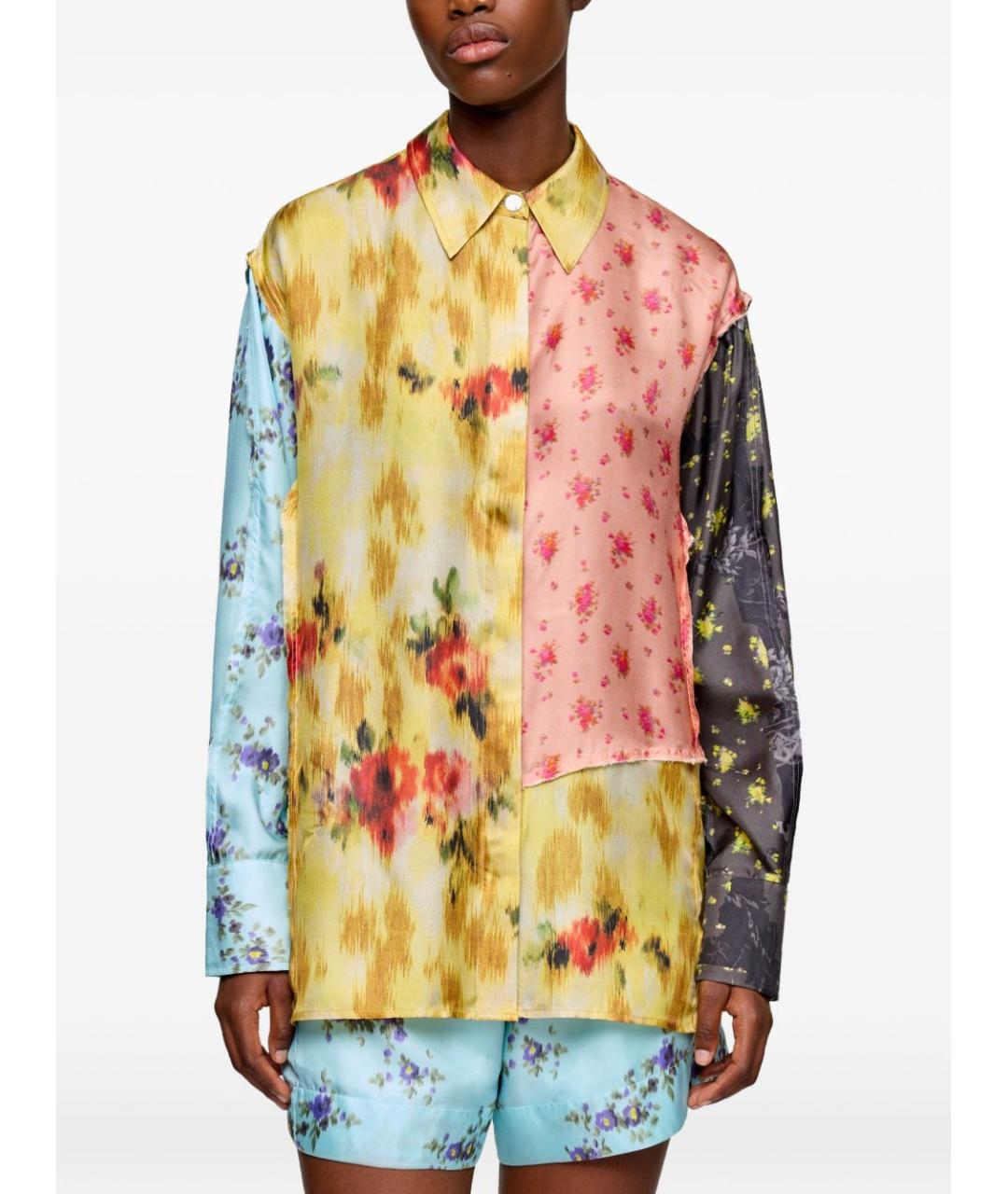 GANNI Мульти шелковая рубашка, фото 4