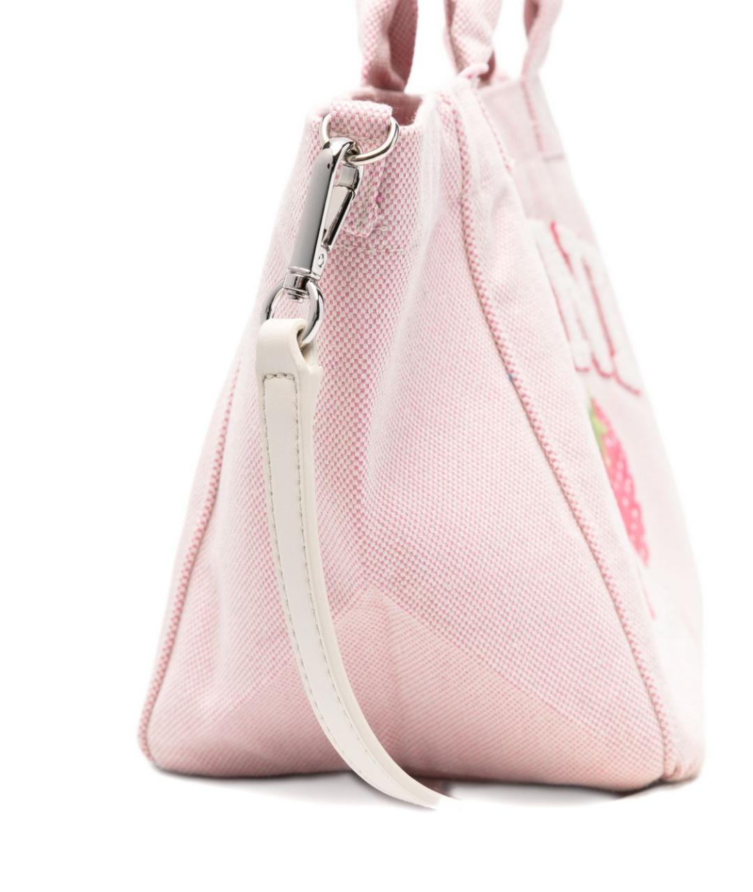 GANNI Розовая тканевая сумка тоут, фото 5