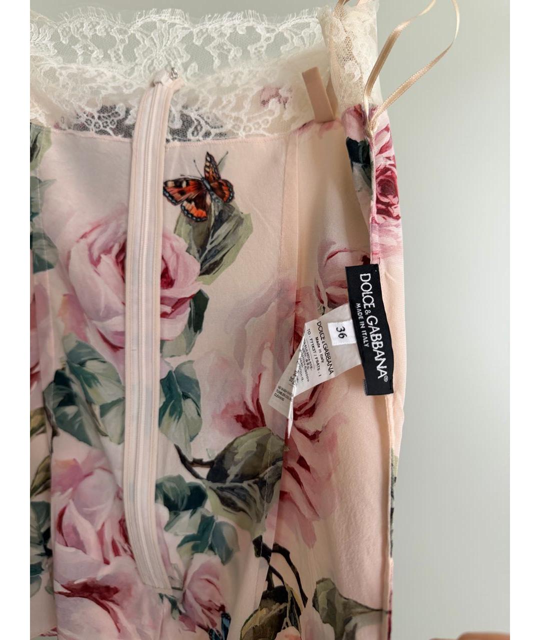 DOLCE&GABBANA Коралловая шелковая майка, фото 4