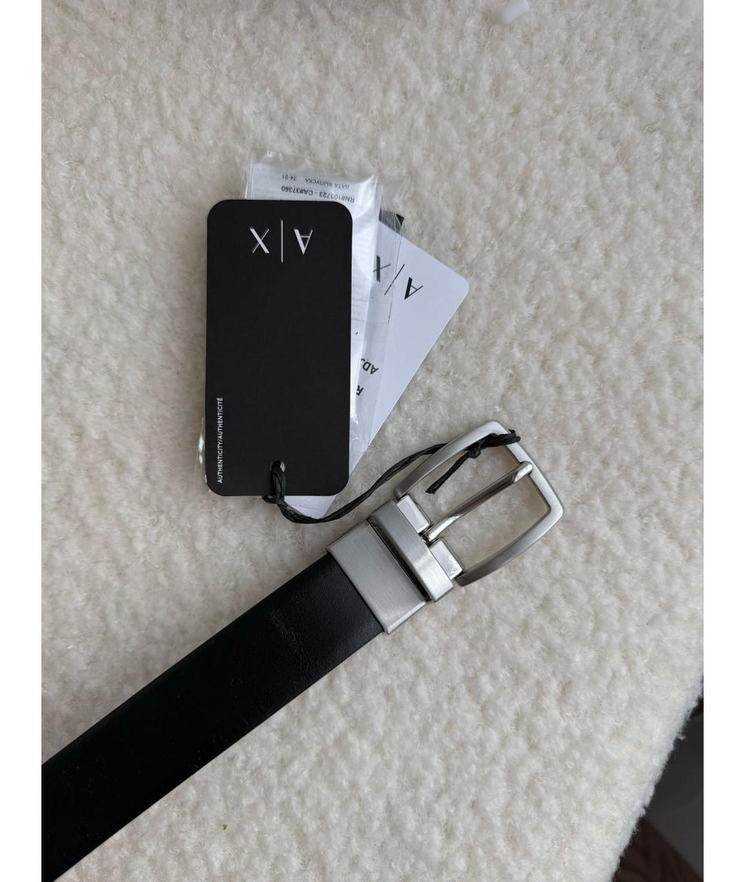 ARMANI EXCHANGE Черный кожаный ремень, фото 5