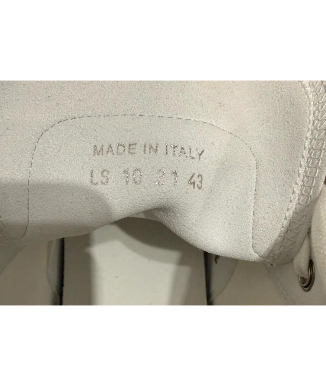 CHRISTIAN DIOR Белые текстильные высокие кроссовки / кеды, фото 4