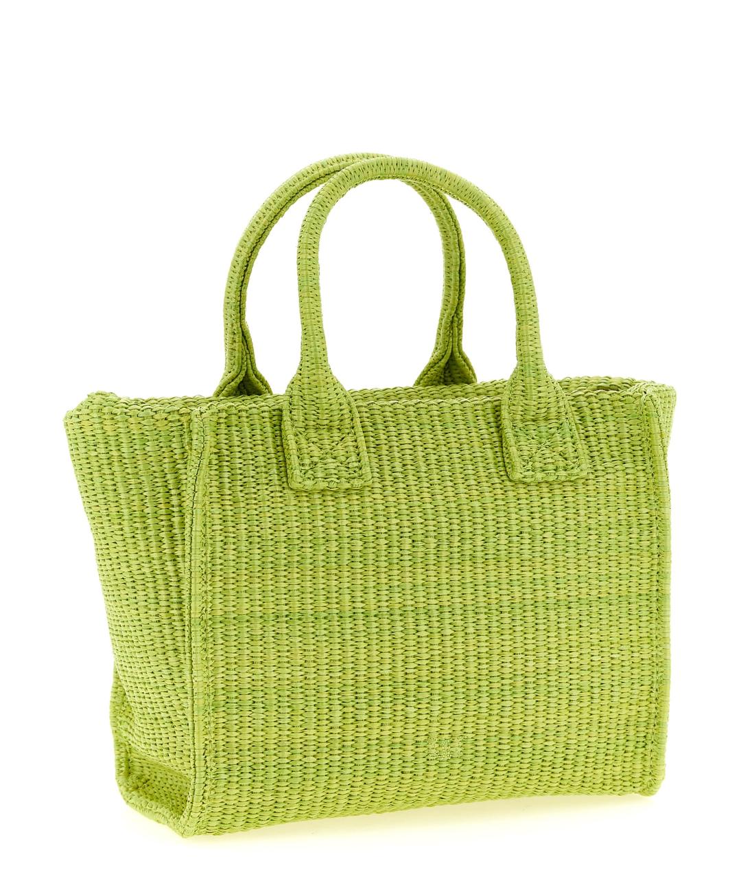 PINKO Зеленая синтетическая сумка тоут, фото 2