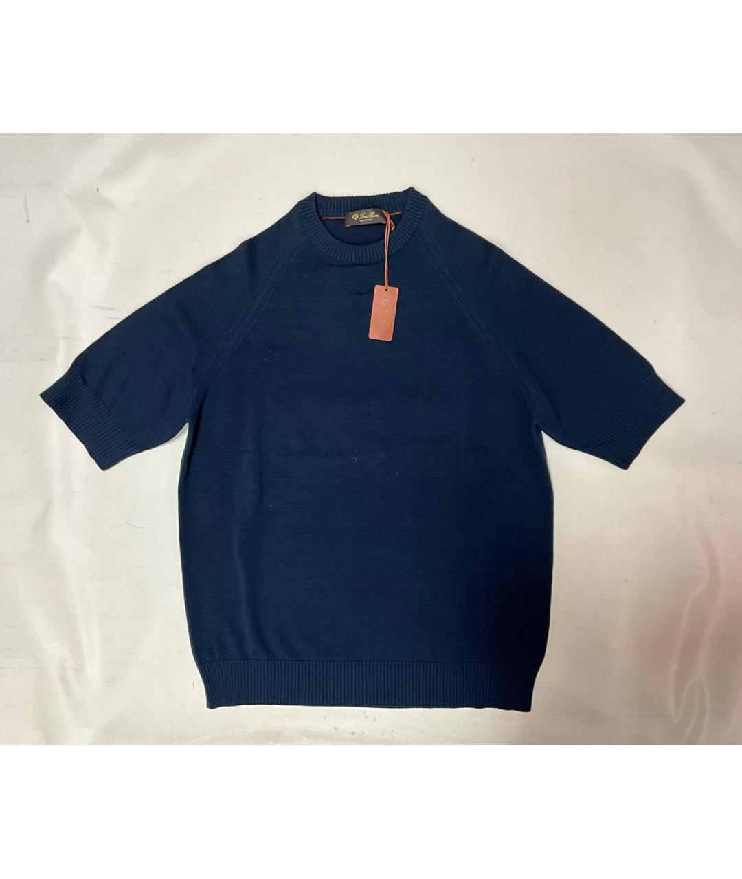 LORO PIANA Синий хлопковый джемпер / свитер, фото 7