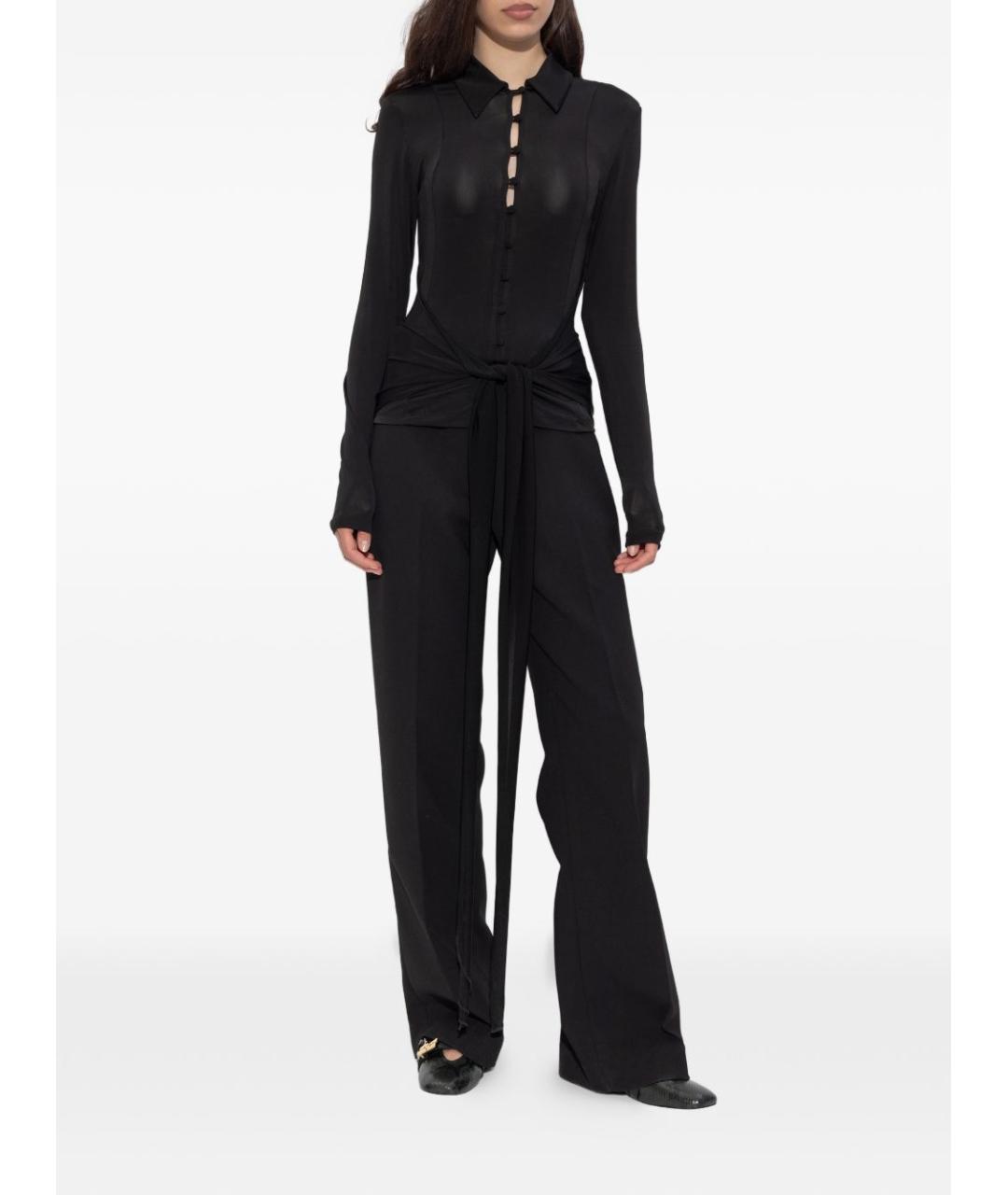 GANNI Черная вискозная рубашка, фото 2