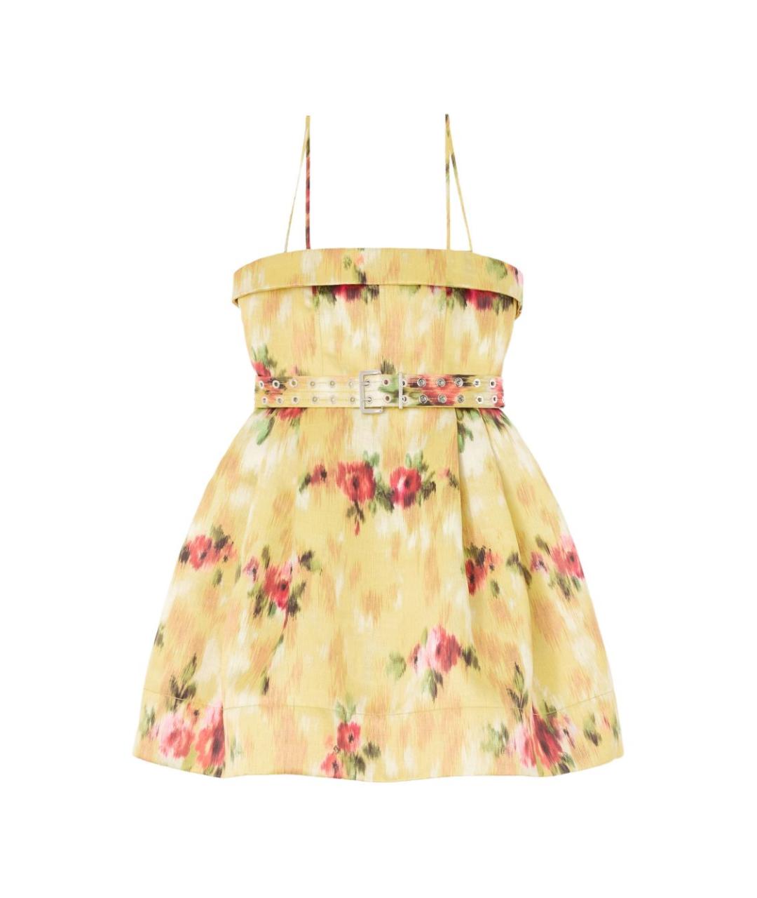 GANNI Желтое полиэстеровое повседневное платье, фото 1