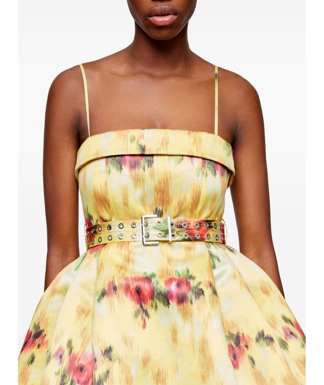 GANNI Желтое полиэстеровое повседневное платье, фото 2