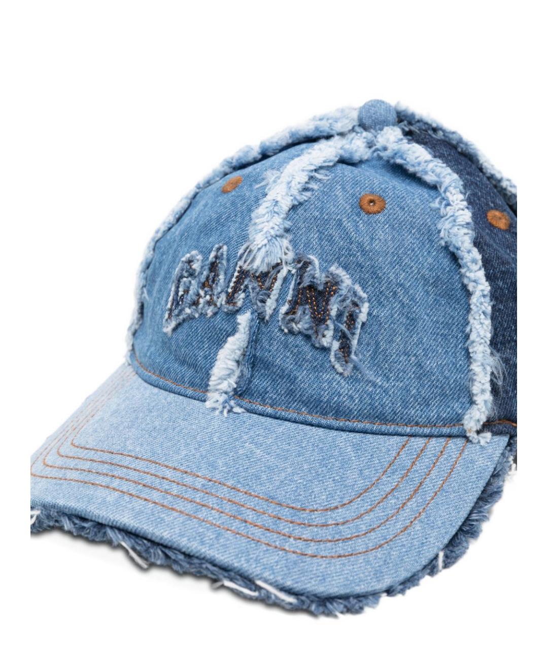 GANNI Синяя хлопковая кепка, фото 3