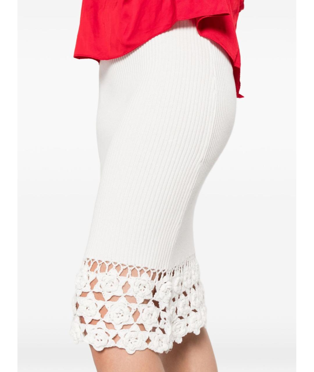 GANNI Белая хлопковая юбка миди, фото 5