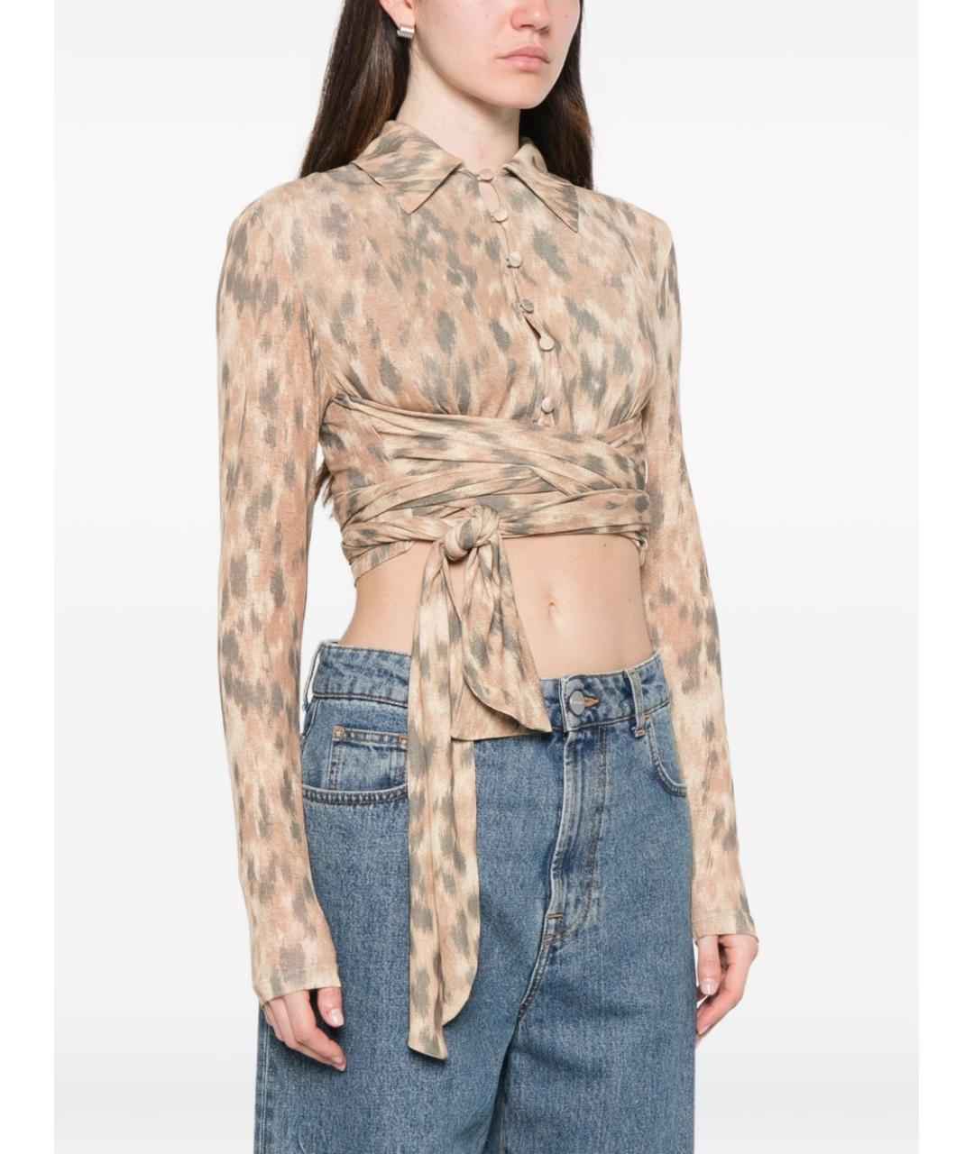 GANNI Мульти полиэстеровая рубашка, фото 4