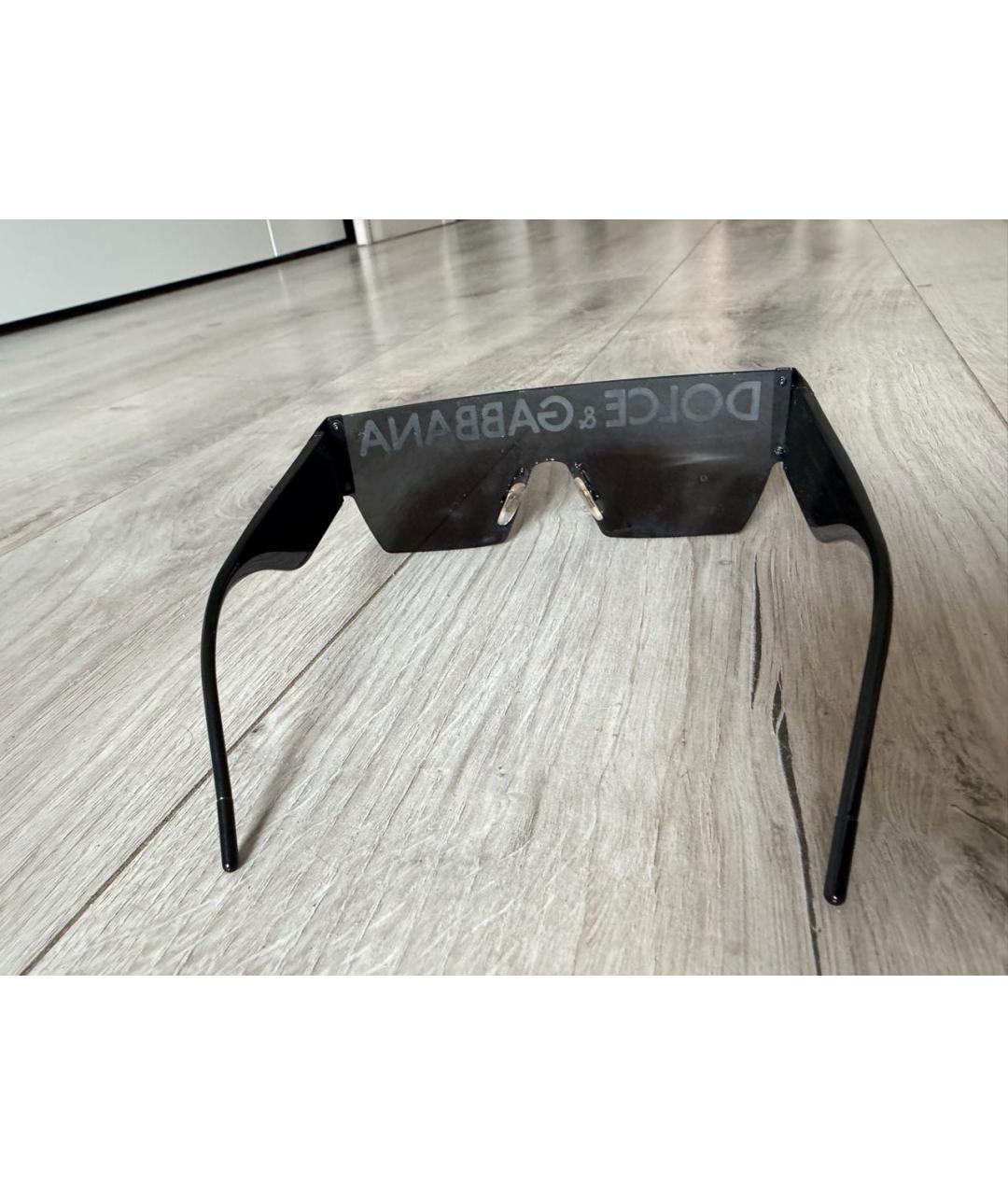 DOLCE&GABBANA Антрацитовые пластиковые солнцезащитные очки, фото 3