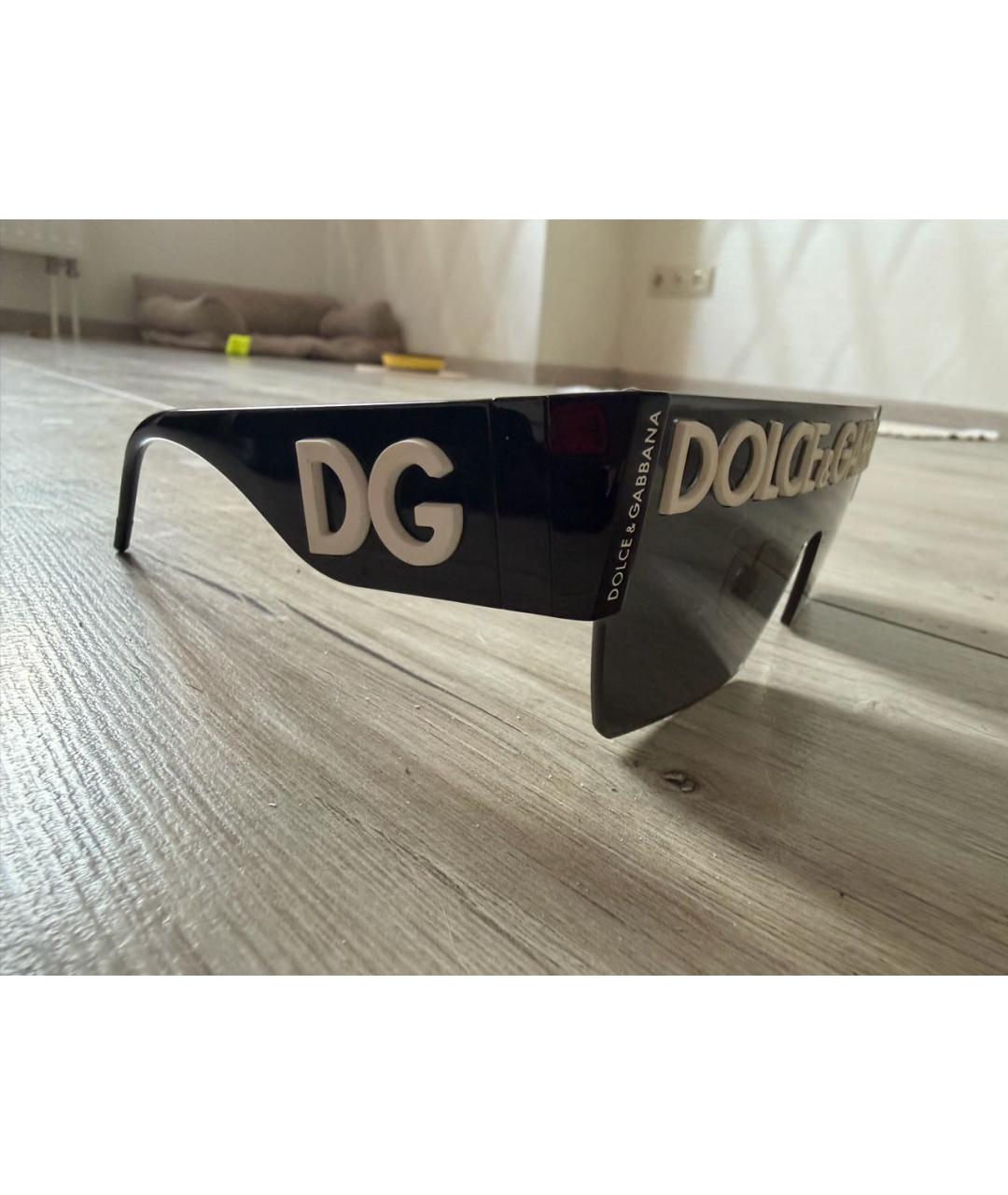 DOLCE&GABBANA Антрацитовые пластиковые солнцезащитные очки, фото 2