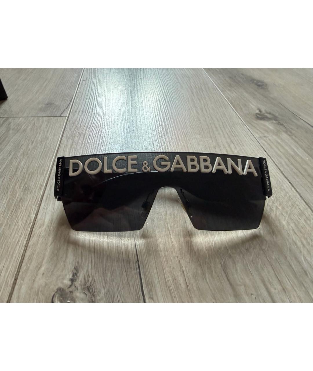 DOLCE&GABBANA Антрацитовые пластиковые солнцезащитные очки, фото 6