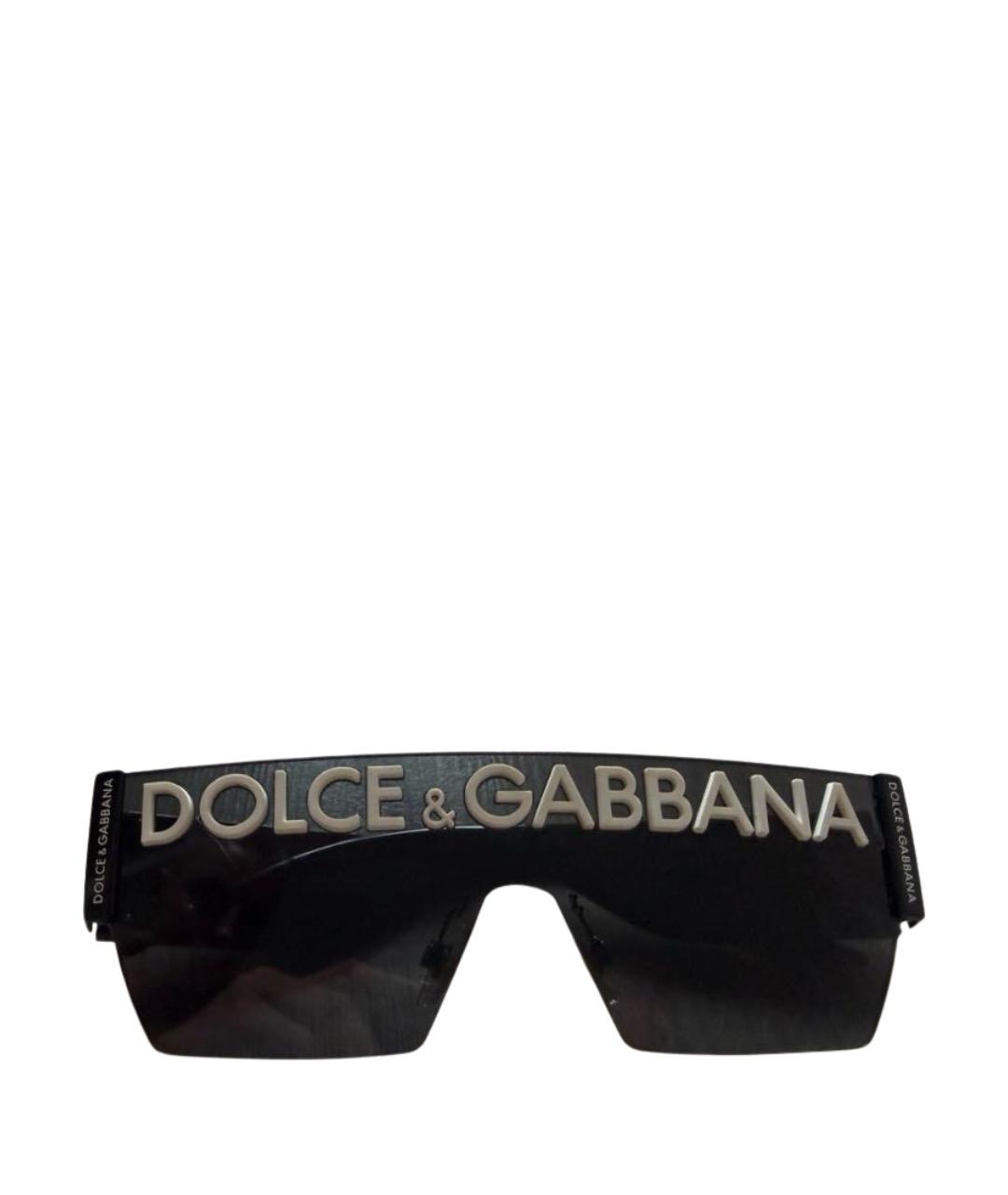 DOLCE&GABBANA Антрацитовые пластиковые солнцезащитные очки, фото 1