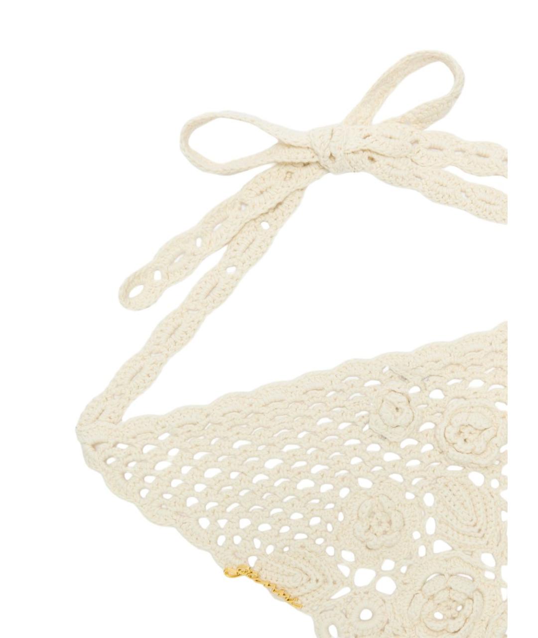 GANNI Белая хлопковая повязка на голову, фото 2