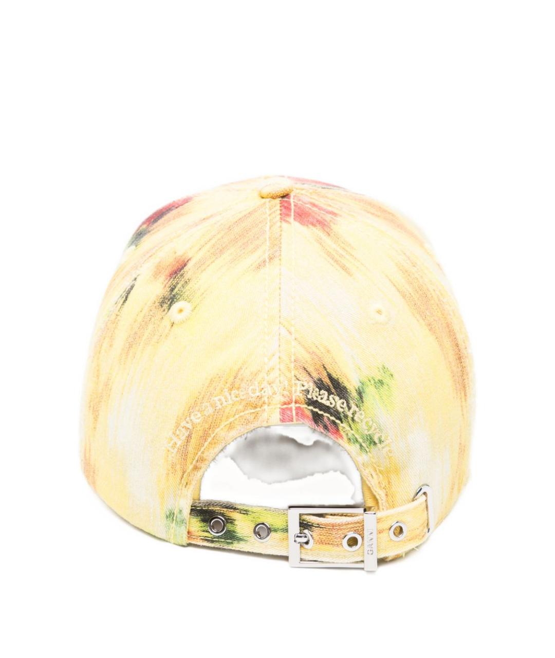 GANNI Желтая хлопковая кепка, фото 3