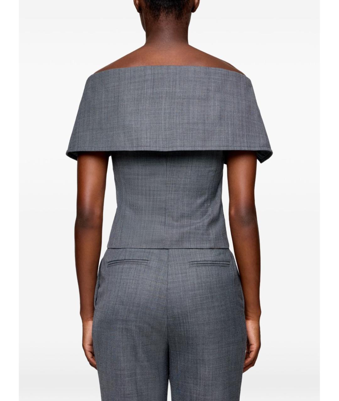 GANNI Серая полиуретановая майка, фото 2