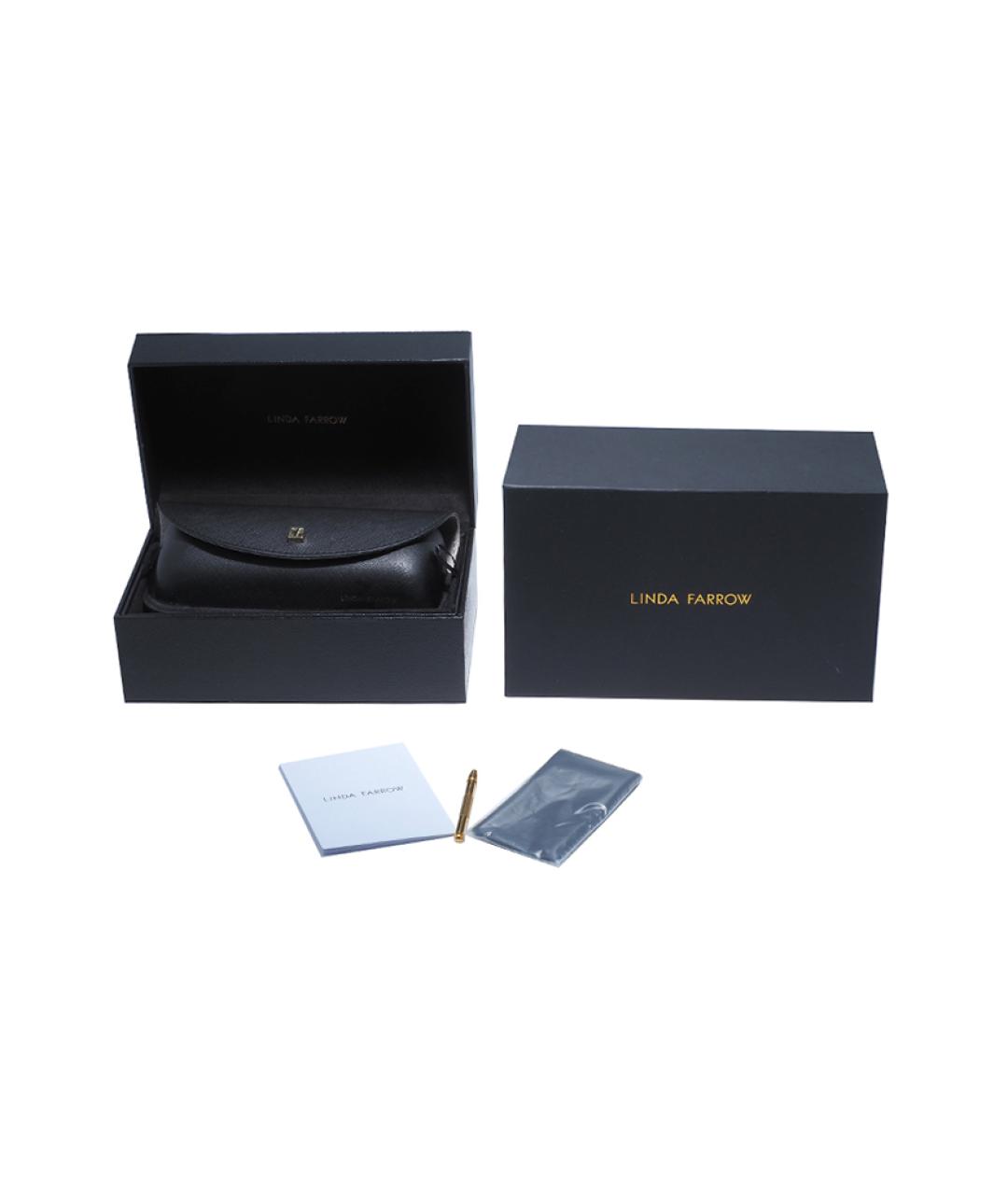 LINDA FARROW Зеленые металлические солнцезащитные очки, фото 4