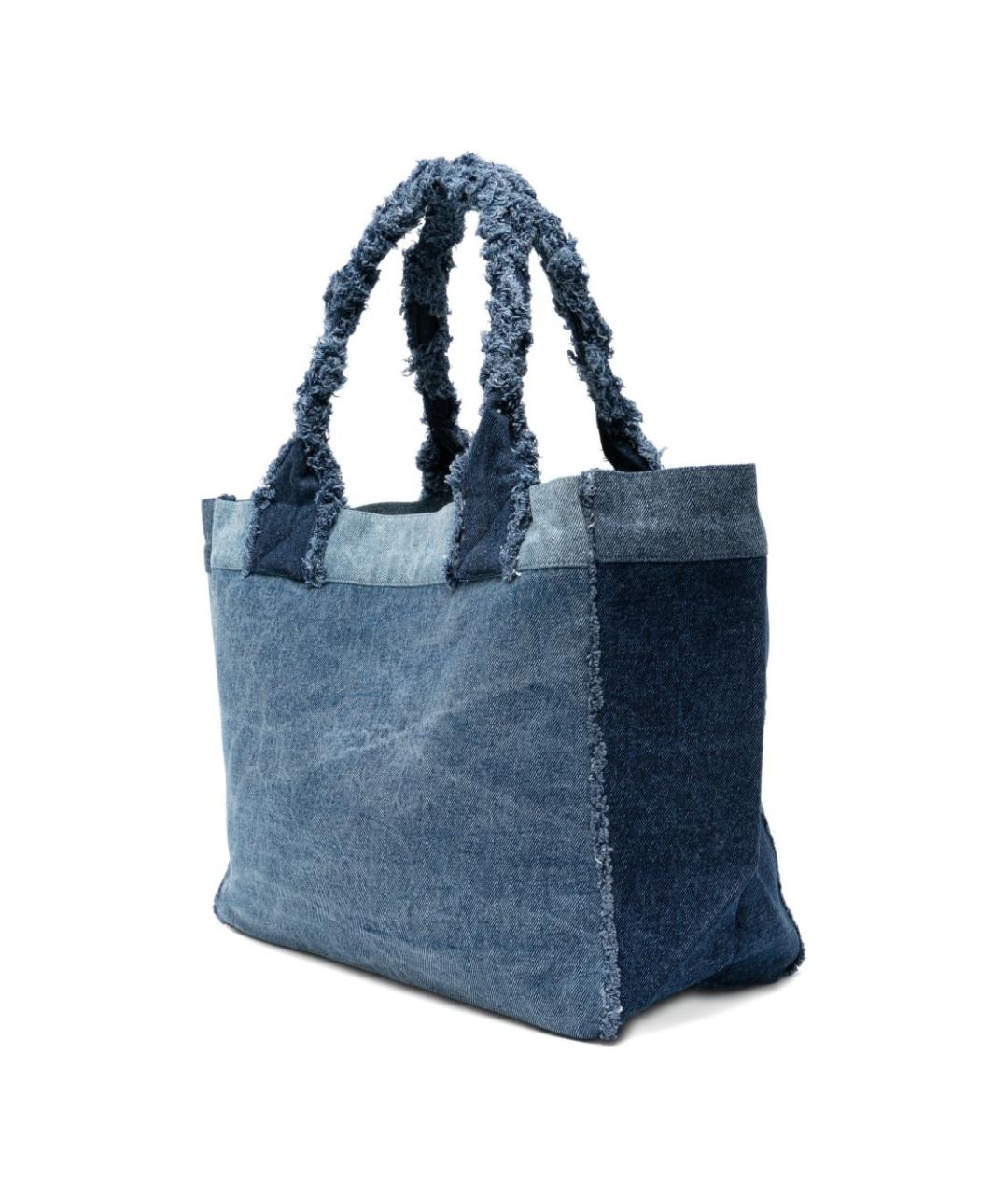 GANNI Синяя хлопковая сумка тоут, фото 3