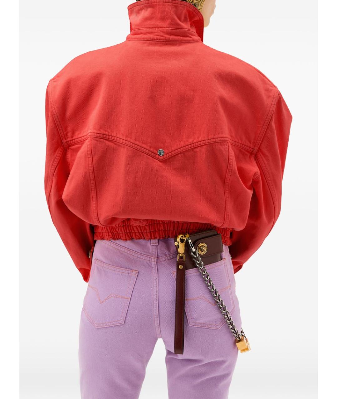 VERSACE Красная хлопковая куртка, фото 2