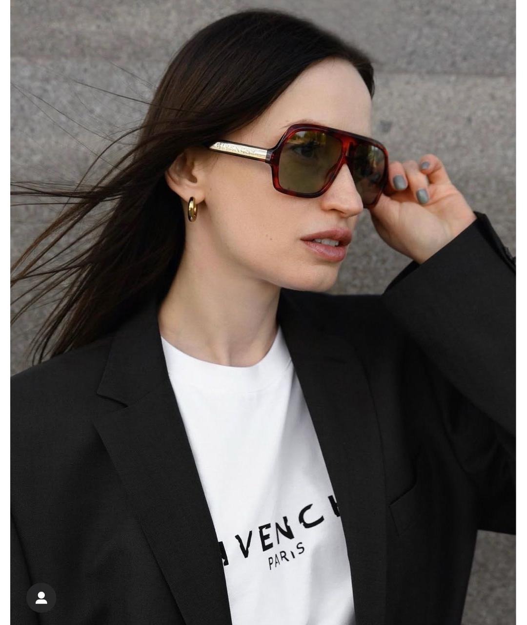 GIVENCHY Красные солнцезащитные очки, фото 7