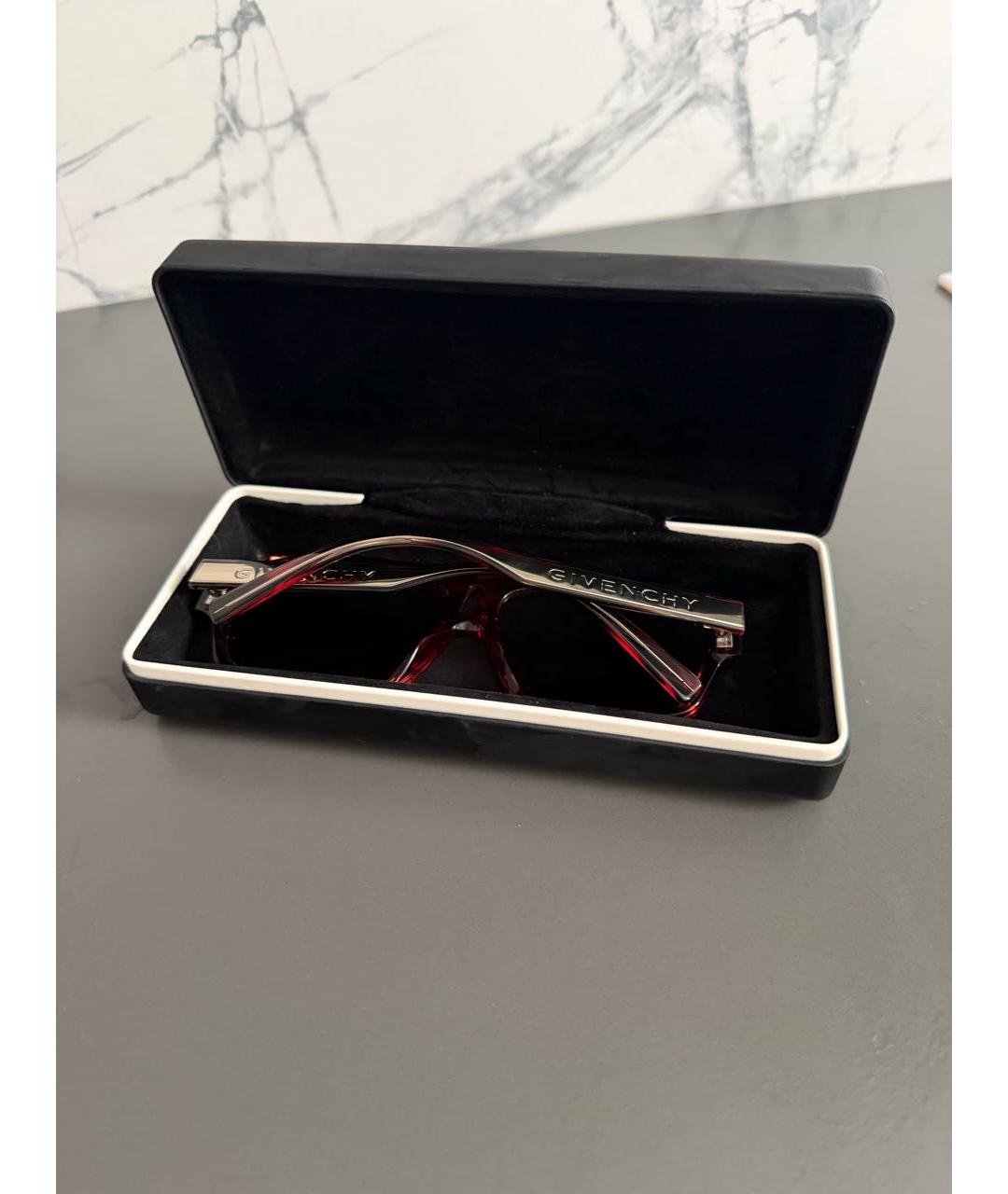 GIVENCHY Красные солнцезащитные очки, фото 2