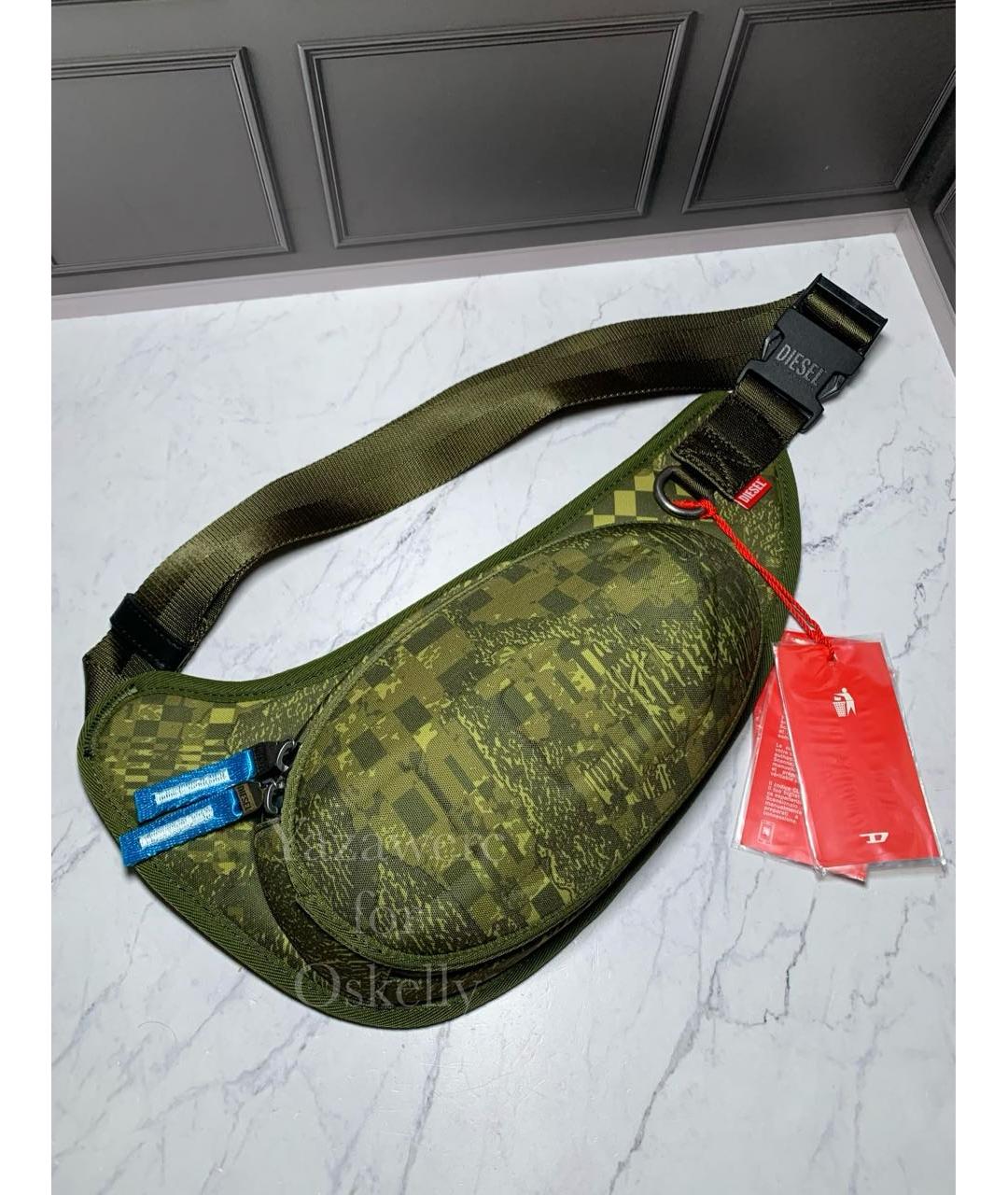 DIESEL Хаки поясная сумка, фото 3