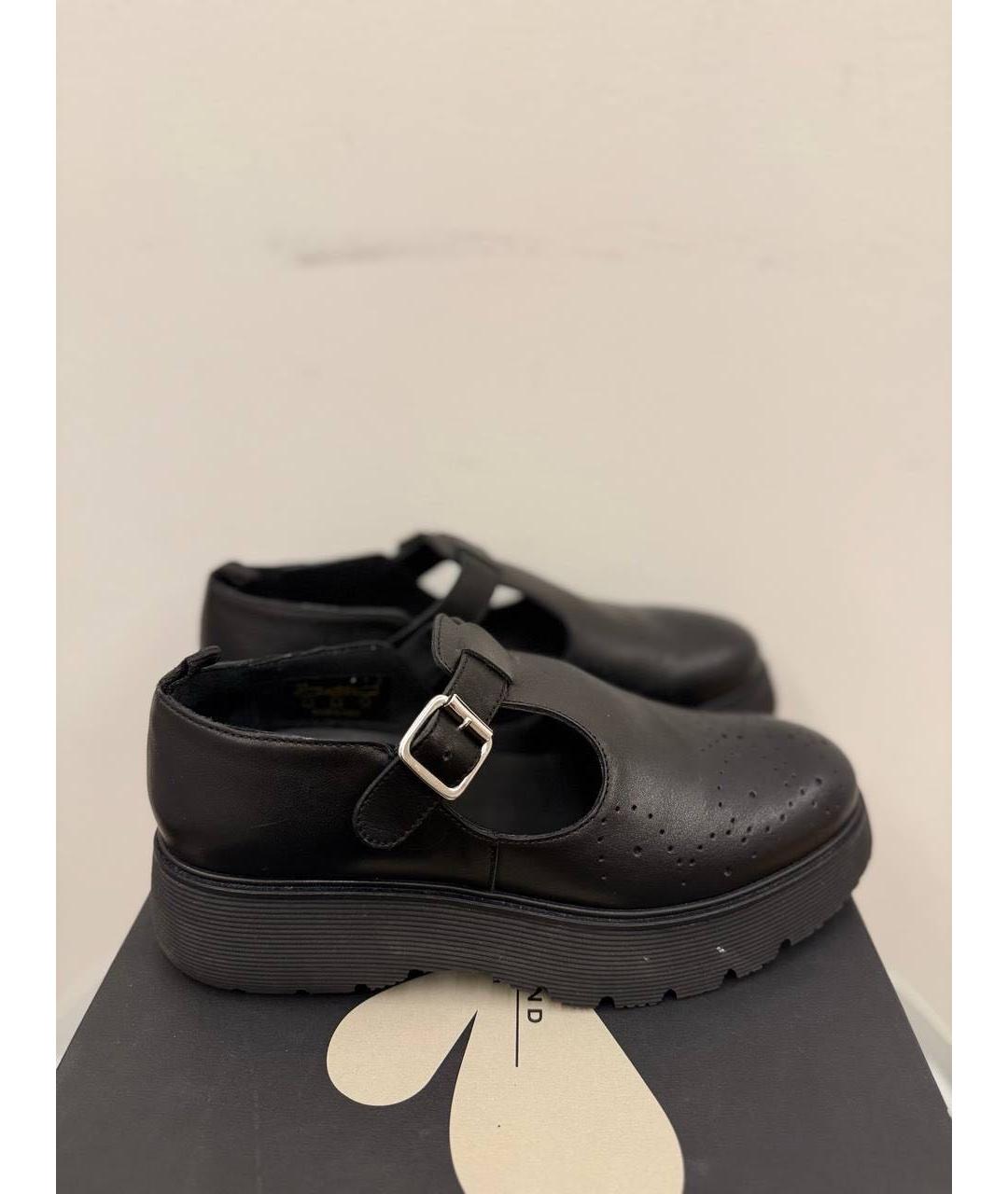 WEEKEND MAX MARA Черные кожаные туфли, фото 4