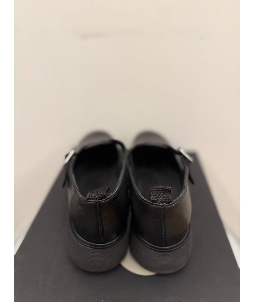 WEEKEND MAX MARA Черные кожаные туфли, фото 3