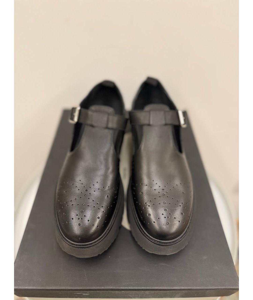 WEEKEND MAX MARA Черные кожаные туфли, фото 2