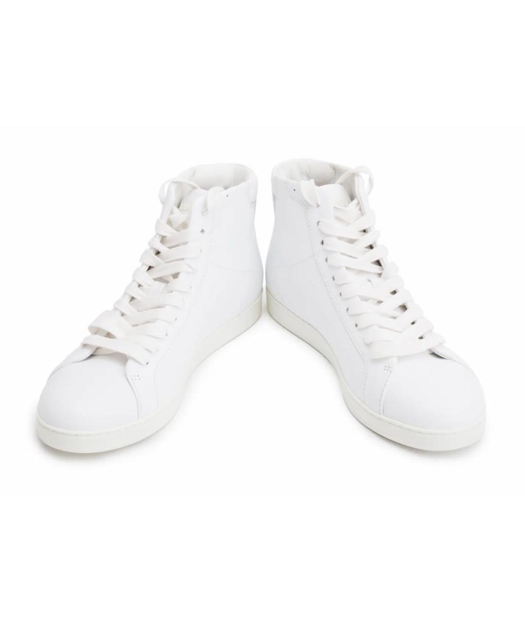 JIMMY CHOO Белые кожаные кроссовки, фото 7